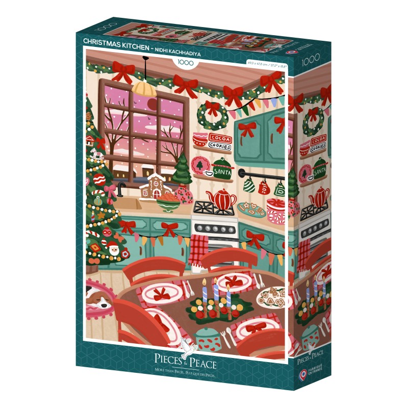 Puzzle 1000 piese Pieces & Peace - Nidhi Kachhadiya: Christmas Kitchen (Pieces-Peace-F-00262)