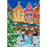 Puzzle 1000 piese Pieces & Peace - Nolwenn Studio: Christmas Market in Bruges (Pieces-Peace-F-00263)