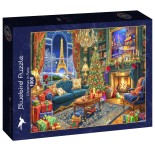 Puzzle 1000 piese Bluebird - Bigelow Illustrations: Christmas in Paris (Bluebird-Puzzle-F-90961)