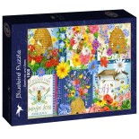 Puzzle 1000 piese Bluebird - Jane Mayday: Beehives and Bees (Bluebird-Puzzle-F-90996)