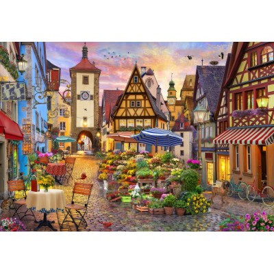Puzzle 1000 piese Bluebird - David Maclean: Bavarian Town (Bluebird-Puzzle-F-91011) 2