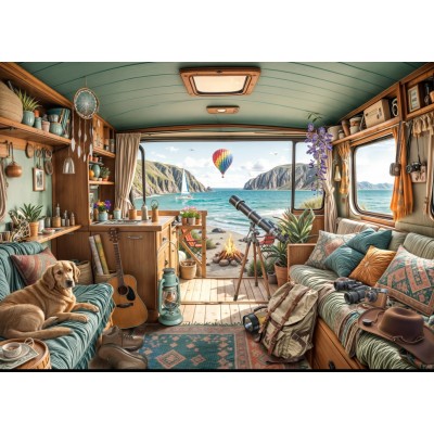 Puzzle 500 piese Bluebird - Rafael Trujillo: Camping Coast (Bluebird-Puzzle-F-91037) 2