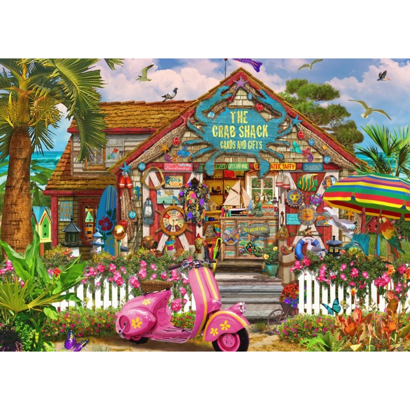 Puzzle 500 piese Bluebird - Johnson Lewis: The Crab Shack Gifts (Bluebird-Puzzle-F-90974)
