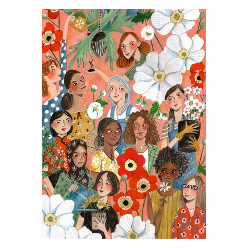 Puzzle 500 piese Pieces & Peace - Caroline Bonne Müller: Women Gardening (Pieces-Peace-F-00208)