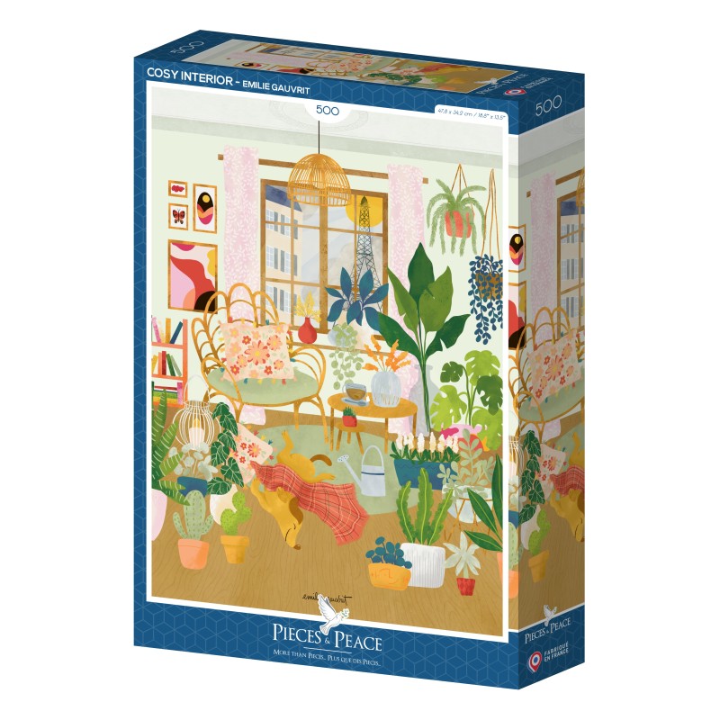 Puzzle 500 piese Pieces & Peace - Emilie Gauvrit: Cosy Interior (Pieces-Peace-F-00209)