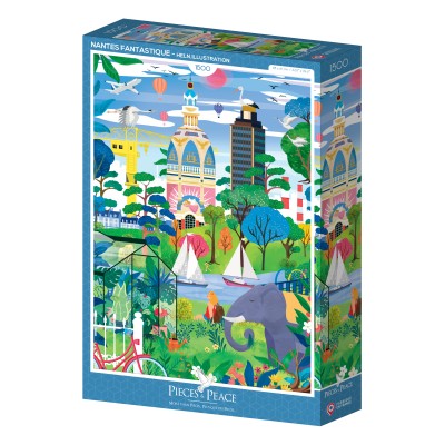 Puzzle 1500 piese Pieces & Peace - Heln.illustration: Fantastic Nantes (Pieces-Peace-F-00214)