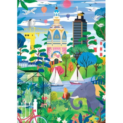 Puzzle 1500 piese Pieces & Peace - Heln.illustration: Fantastic Nantes (Pieces-Peace-F-00214) 2