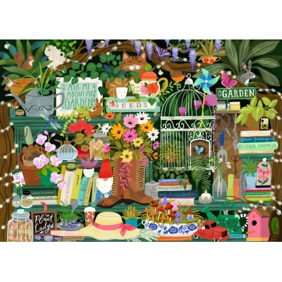 Puzzle 1500 piese Pieces & Peace - Cynthia Frenette: A Gardener's Library (Pieces-Peace-F-00227) 2