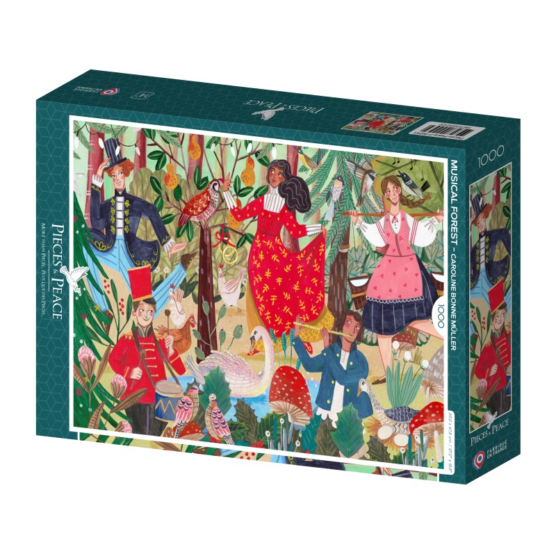 Puzzle 1000 piese Pieces & Peace - Caroline Bonne Müller: Musical Forest (Pieces-Peace-F-00243)