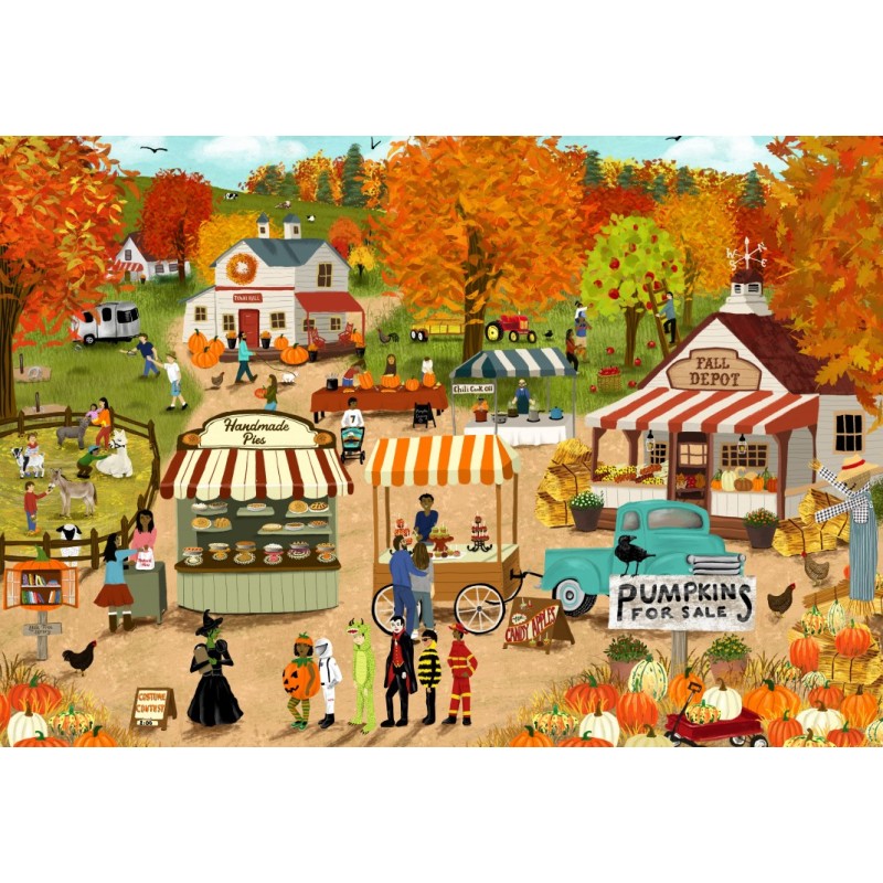 Puzzle 1000 piese Pieces & Peace - Abby Jacobs: Fall Festival (Pieces-Peace-F-00247)