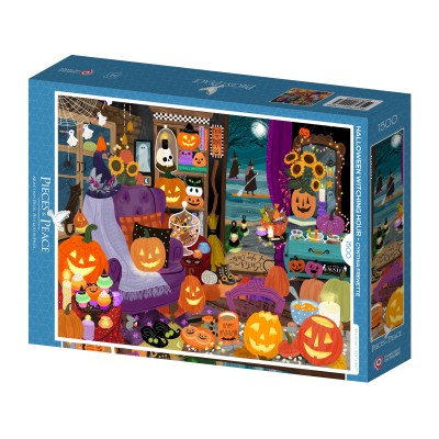 Puzzle 1500 piese Pieces & Peace - Cynthia Frenette: Halloween Witching Hour (Pieces-Peace-F-00248)