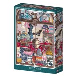 Puzzle 1000 piese Pieces & Peace - Caroline Bonne Müller: Christmas Bookshop (Pieces-Peace-F-00259)