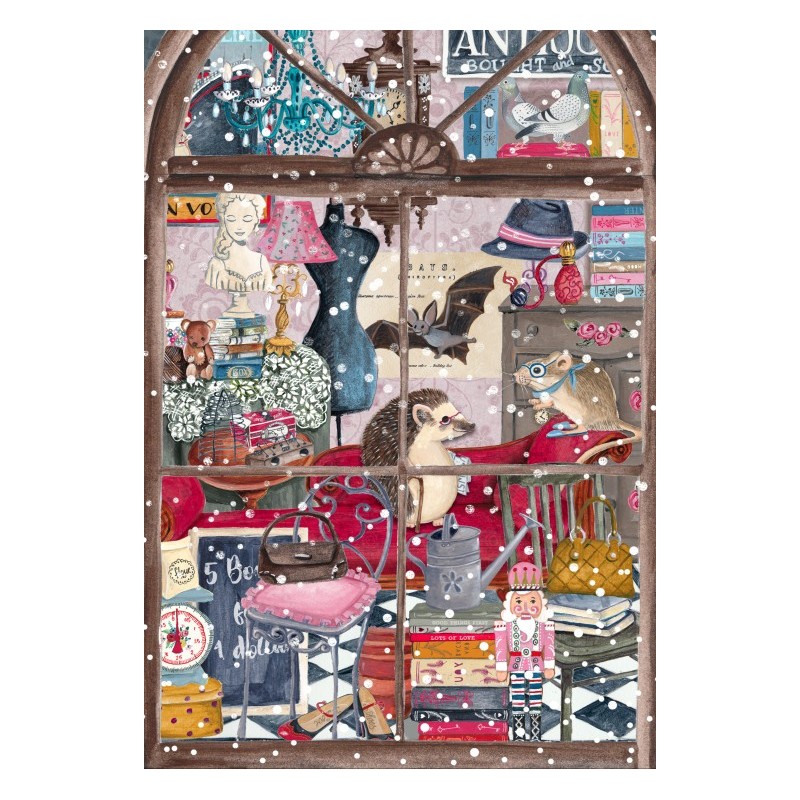 Puzzle 1000 piese Pieces & Peace - Caroline Bonne Müller: Christmas Bookshop (Pieces-Peace-F-00259)