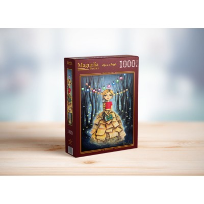 Puzzle 1000 piese Magnolia - Romi Lerda: Bookworm Girl (Magnolia-1724)
