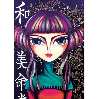 Puzzle 1000 piese Magnolia - Romi Lerda: Rebel Girl (Magnolia-1727) 2