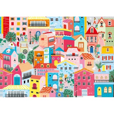 Puzzle 1000 piese Magnolia - Colorful Houses (Magnolia-9101) 2
