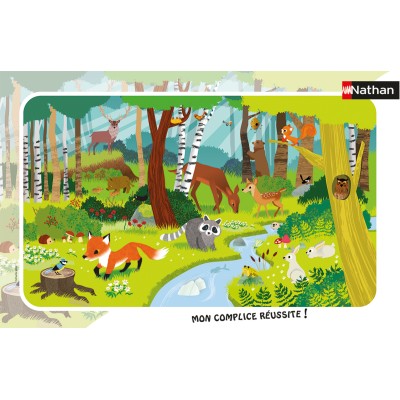 Puzzle 15 piese Nathan - Frame Puzzle - Forest Animals (Nathan-86011)