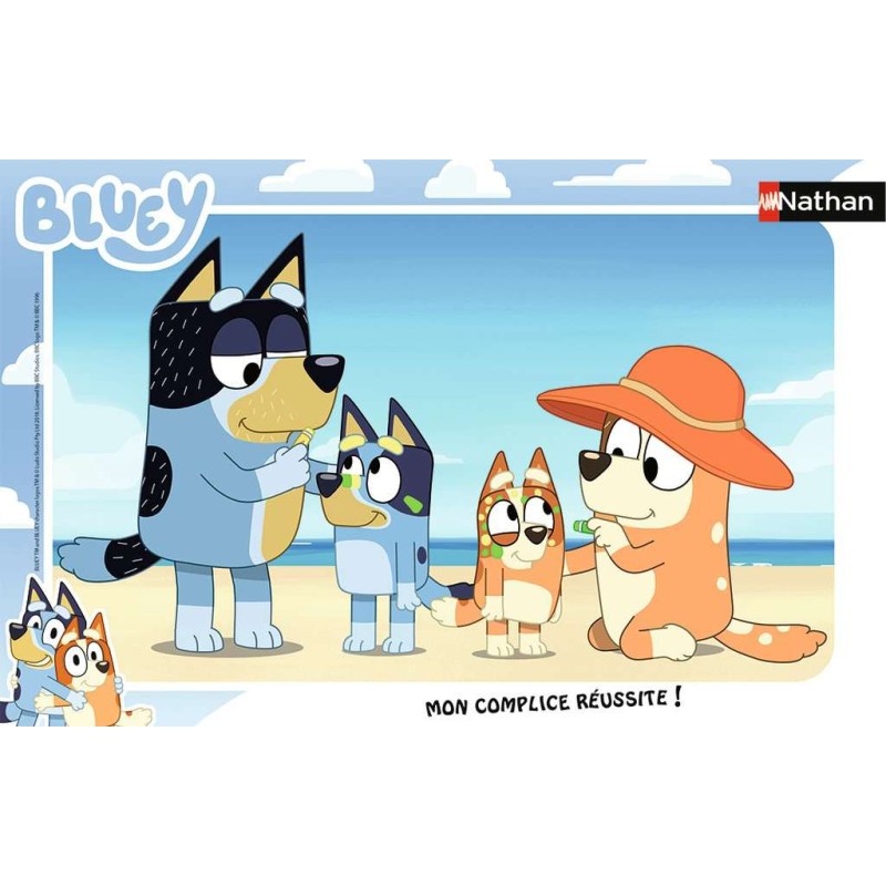 Puzzle 15 piese Nathan - Bluey at the Beach (Nathan-86162)