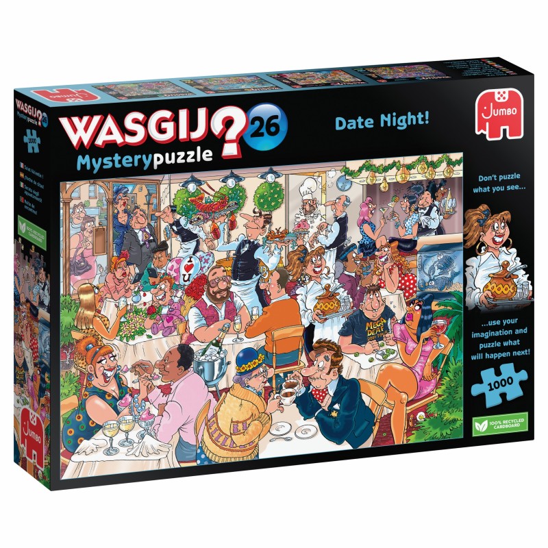 Puzzle 1000 piese Jumbo - WASGIJ MYSTERY 26 Date Night (Jumbo-00592)