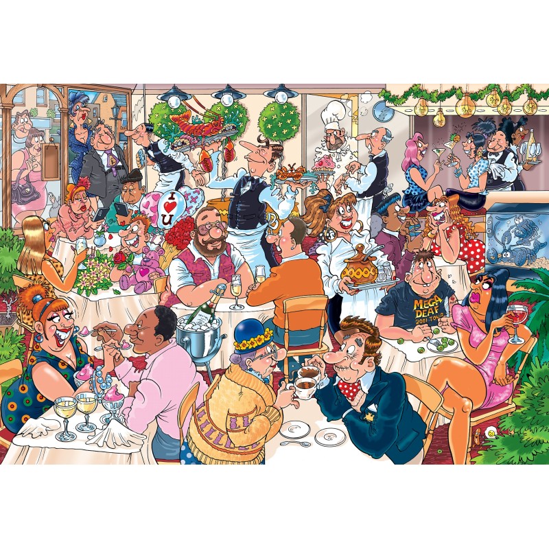 Puzzle 1000 piese Jumbo - WASGIJ MYSTERY 26 Date Night (Jumbo-00592)