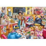 Puzzle 1000 piese Jumbo - WASGIJ DESTINY 27 -Cafe to Latte ! (Jumbo-00596)