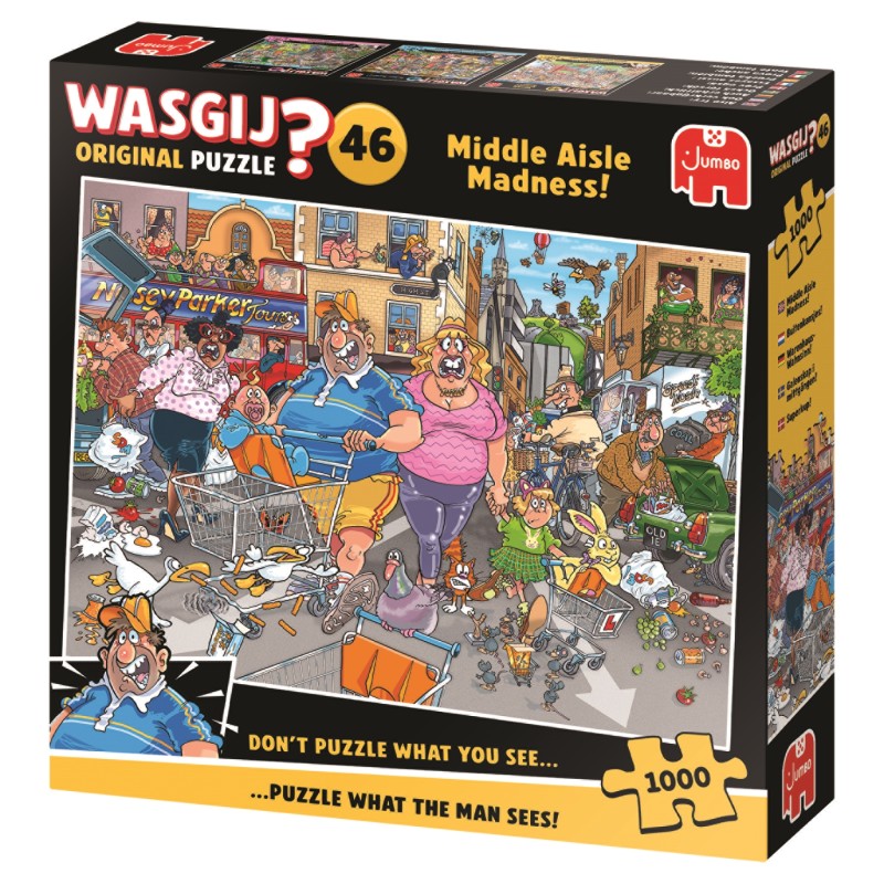 Puzzle 1000 piese Jumbo - Wasgij Original 46 - Middle Aisle Madness! (1000 pi (Jumbo-00505)