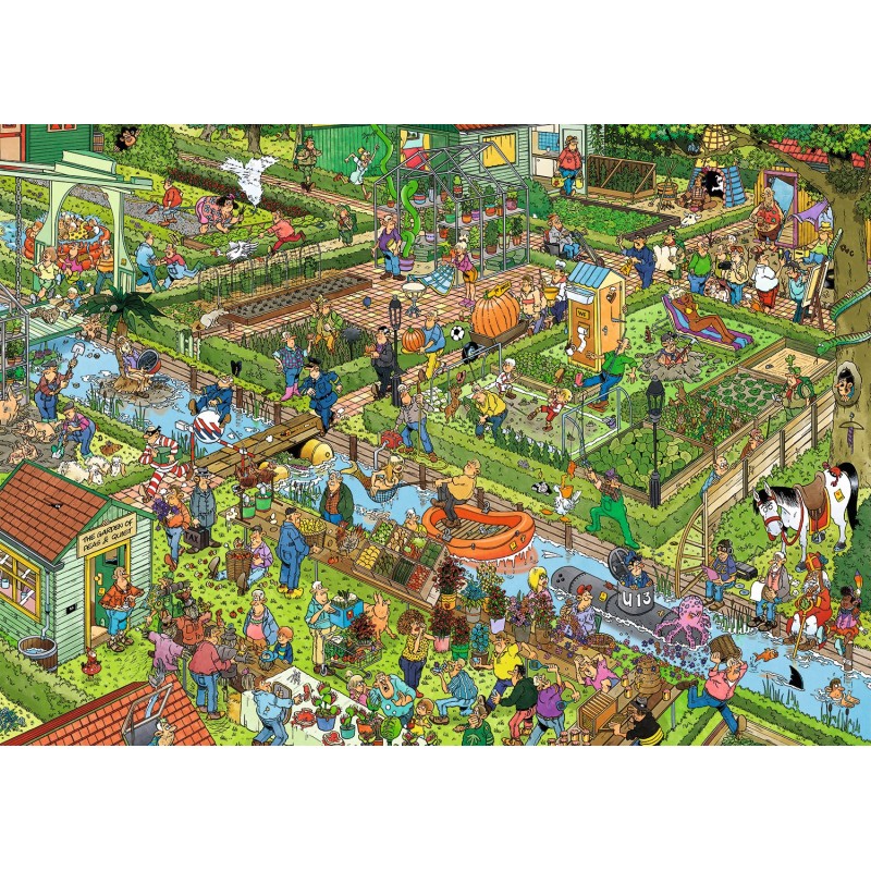 Puzzle 1000 piese Jumbo - Jan Van Haasteren: The Vegetable Garden (Jumbo-00600)