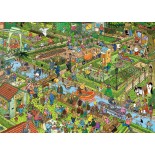 Puzzle 1000 piese Jumbo - Jan Van Haasteren: The Vegetable Garden (Jumbo-00600)
