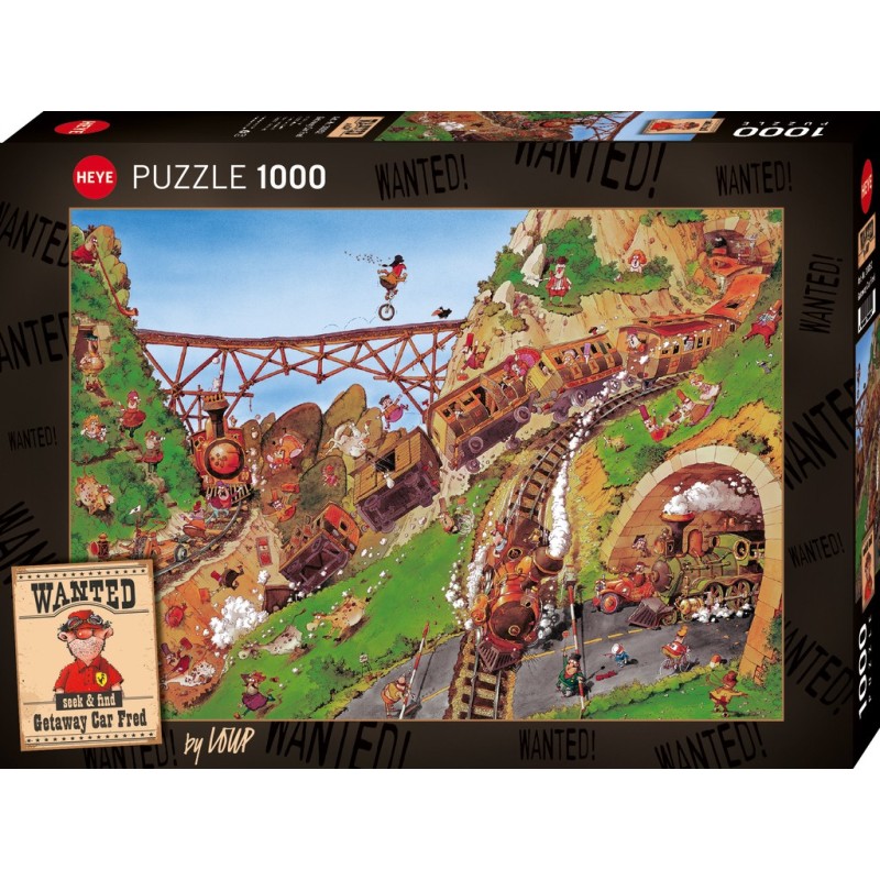 Puzzle 1000 piese Heye - Loup Jean-Jacques: Getaway Car Fred (Heye-30052)