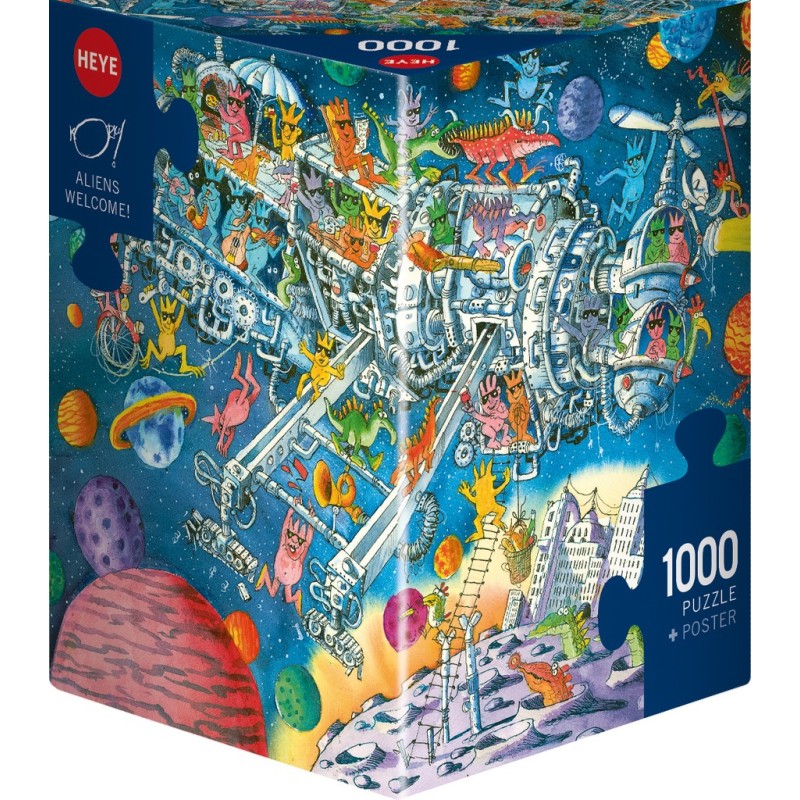 Puzzle 1000 piese Heye - Korky Paul: Aliens Welcome (Heye-30083)