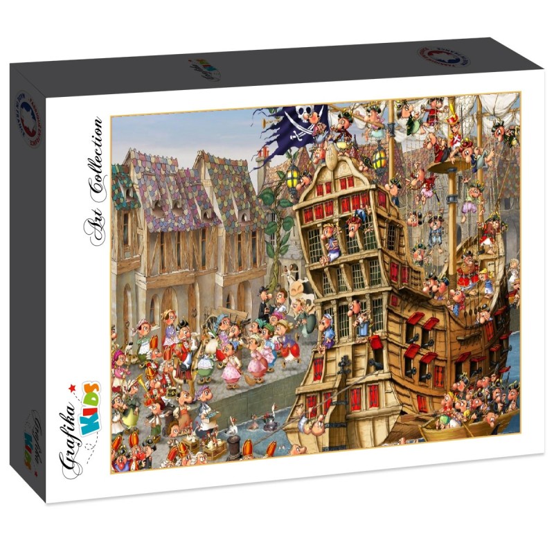 Puzzle 204 piese Grafika Kids - Francois Ruyer: François Ruyer - Pirates (Grafika-F-31934)