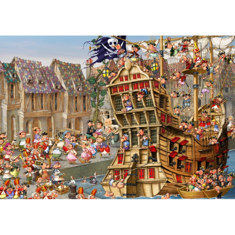Puzzle 204 piese Grafika Kids - Francois Ruyer: François Ruyer - Pirates (Grafika-F-31934)