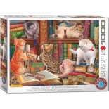 Puzzle 1000 piese Eurographics - Kittens in the Library (Eurographics-6000-5913)