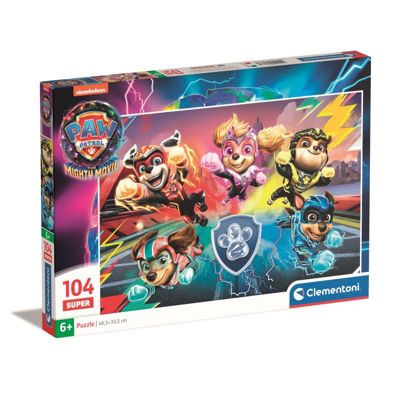 Puzzle 104 piese Clementoni - Paw Patrol, The Mighty Movie (Clementoni-27236)