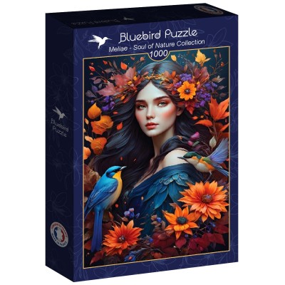 Puzzle 1000 piese Bluebird - Meliae - Soul of Nature Collection (Bluebird-Puzzle-F-90900)