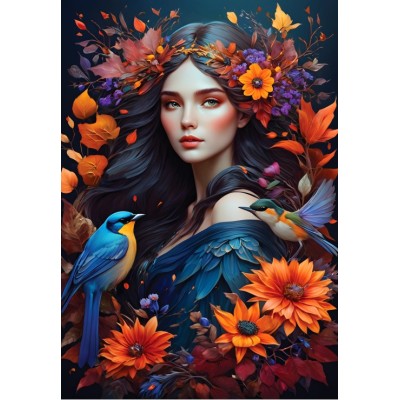 Puzzle 1000 piese Bluebird - Meliae - Soul of Nature Collection (Bluebird-Puzzle-F-90900) 2