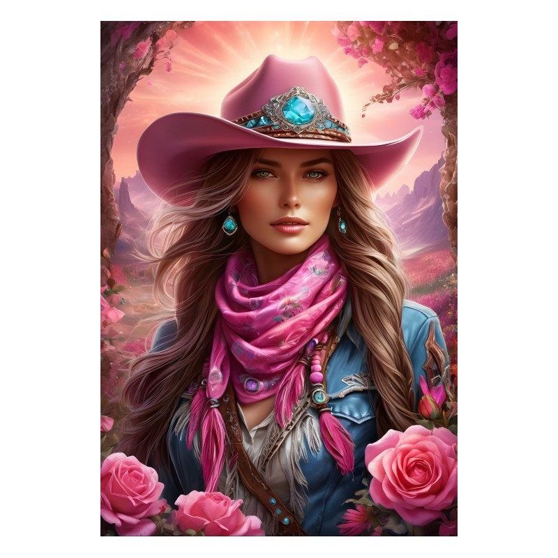 Puzzle 1000 piese Bluebird - Pink Cowgirl (Bluebird-Puzzle-F-90928)