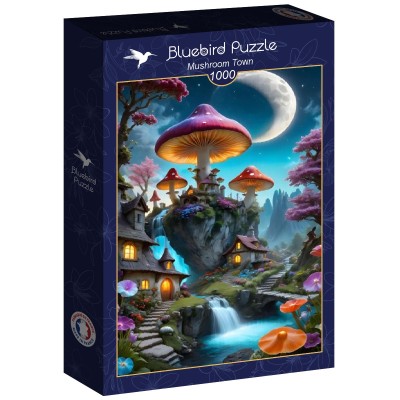 Puzzle 1000 piese Bluebird - Mushroom Town (Bluebird-Puzzle-F-90930)