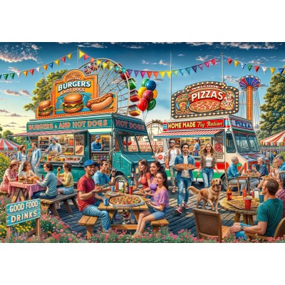Puzzle 2000 piese Bluebird - Rafael Trujillo: Food Trailer (Bluebird-Puzzle-F-91002) 2