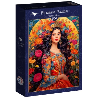 Puzzle 500 piese Bluebird - Flower Muse (Bluebird-Puzzle-F-91010)