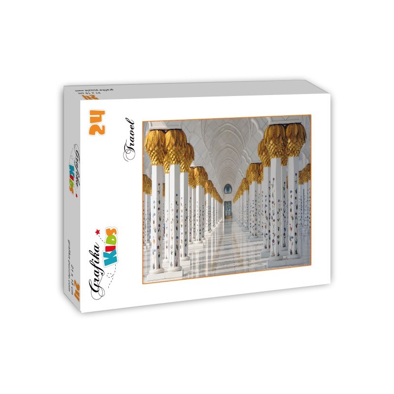 Puzzle 24 piese Grafika Kids - Sheikh Zayed Mosque in Abu Dhabi, United Arab Emirates (Grafika-Kids-01145)