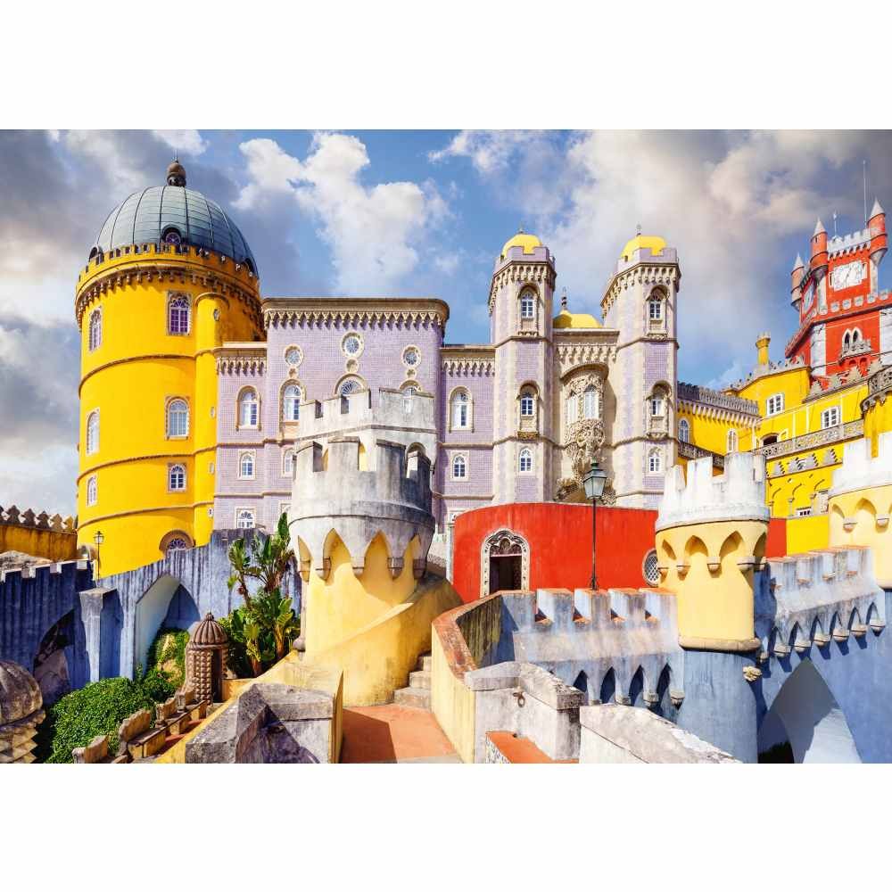 Puzzle 1000 Piese Ravensburger - Castele Minunate Palatul Pena Portugalia (Ravensburger-01314)