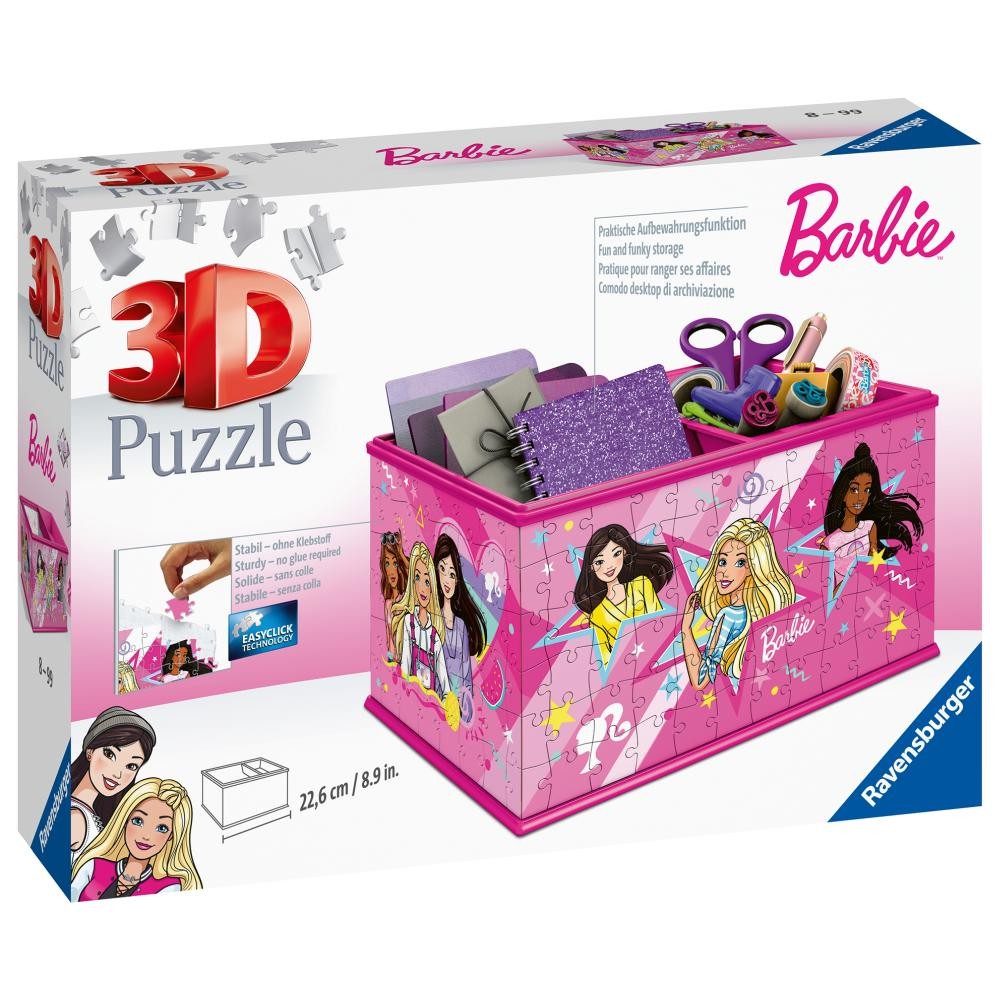 Puzzle 3D Cu 216 Piese Ravensburger - Cutie Depozitare Barbie (Ravensburger-11584)