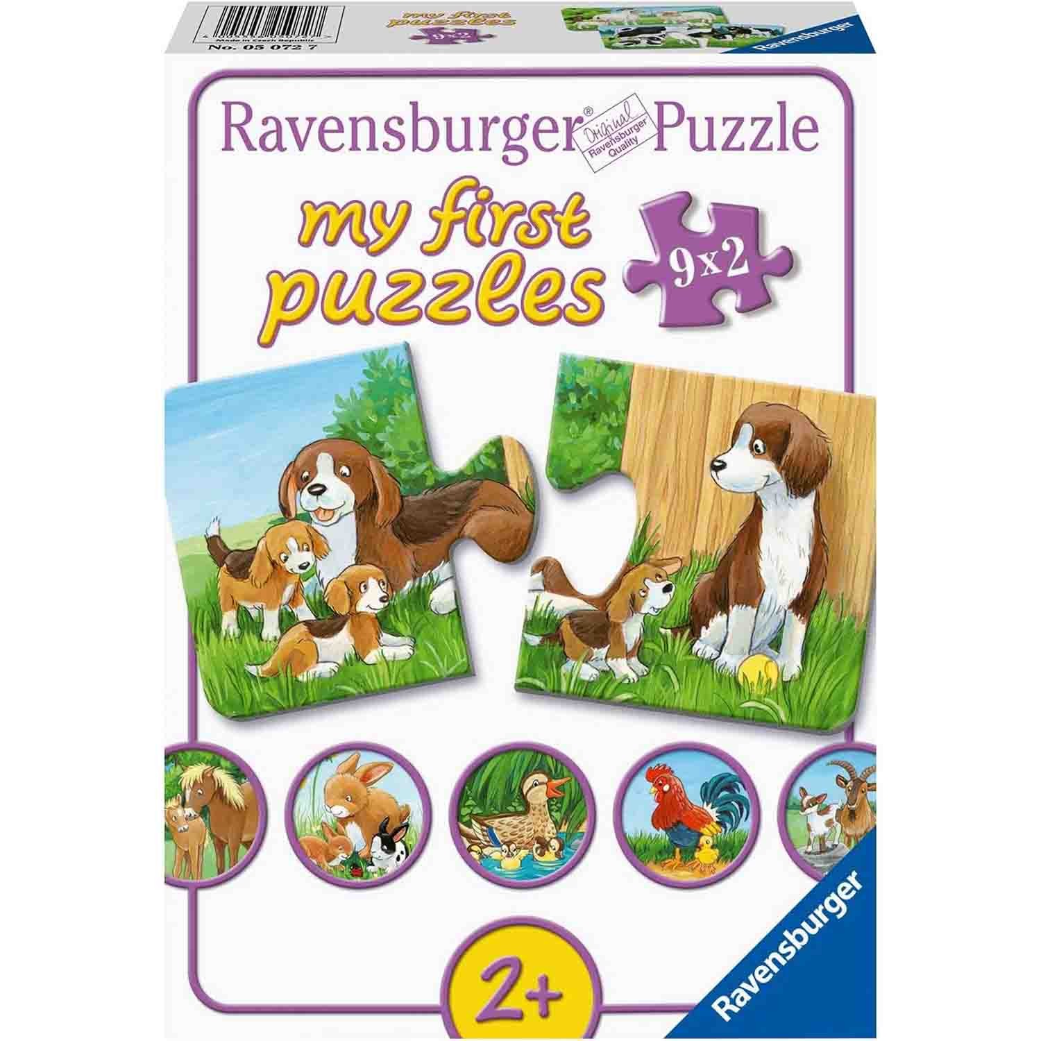 Puzzle 9x2 Piese Ravensburger - Animale (Ravensburger-05072)