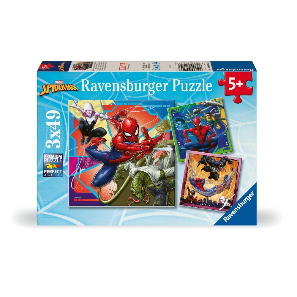 Puzzle 3x49 Piese Ravensburger - Marvel Spiderman (Ravensburger-04115)