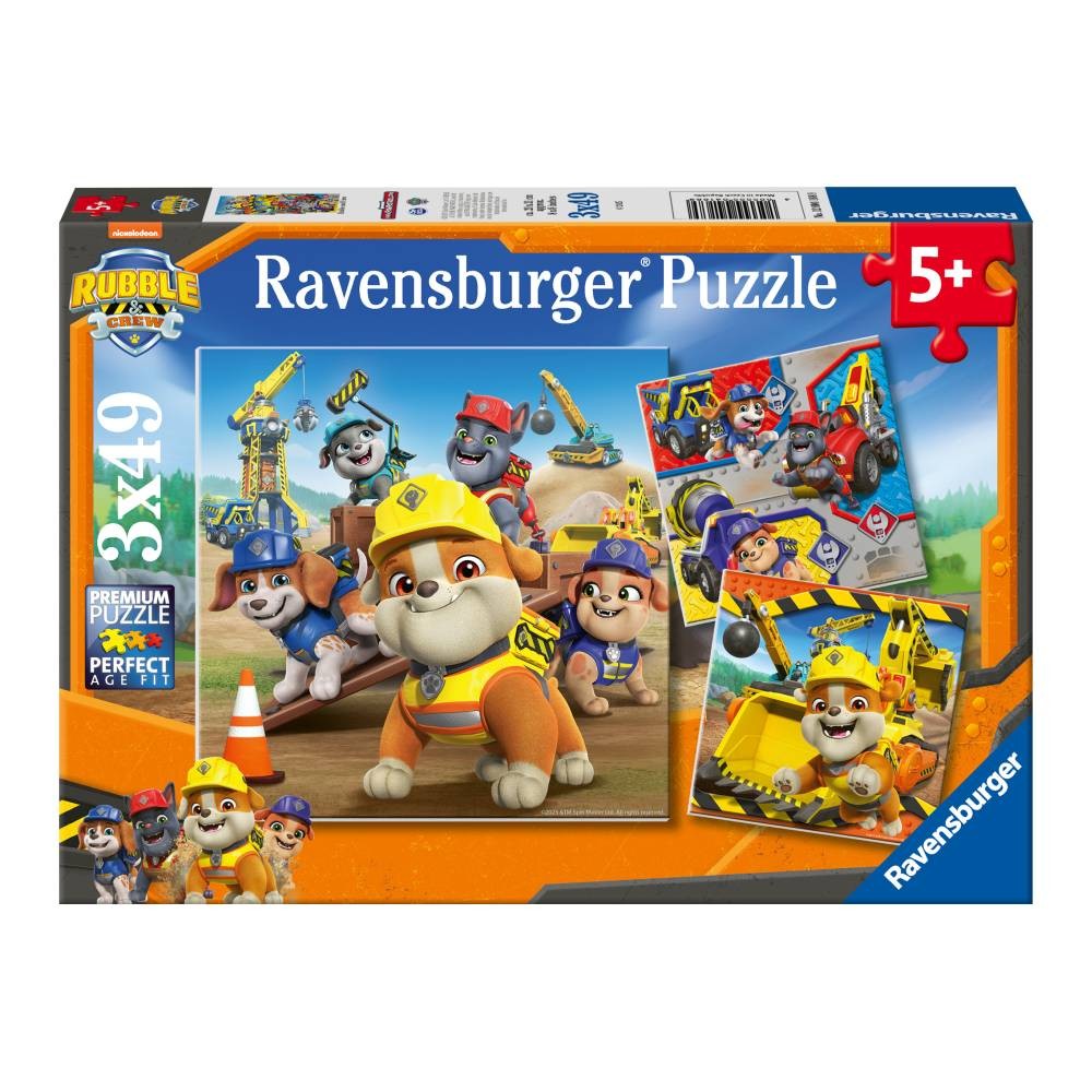 Puzzle 3x49 Piese Ravensburger - Rubble Si Echipa Lui (Ravensburger-04168)