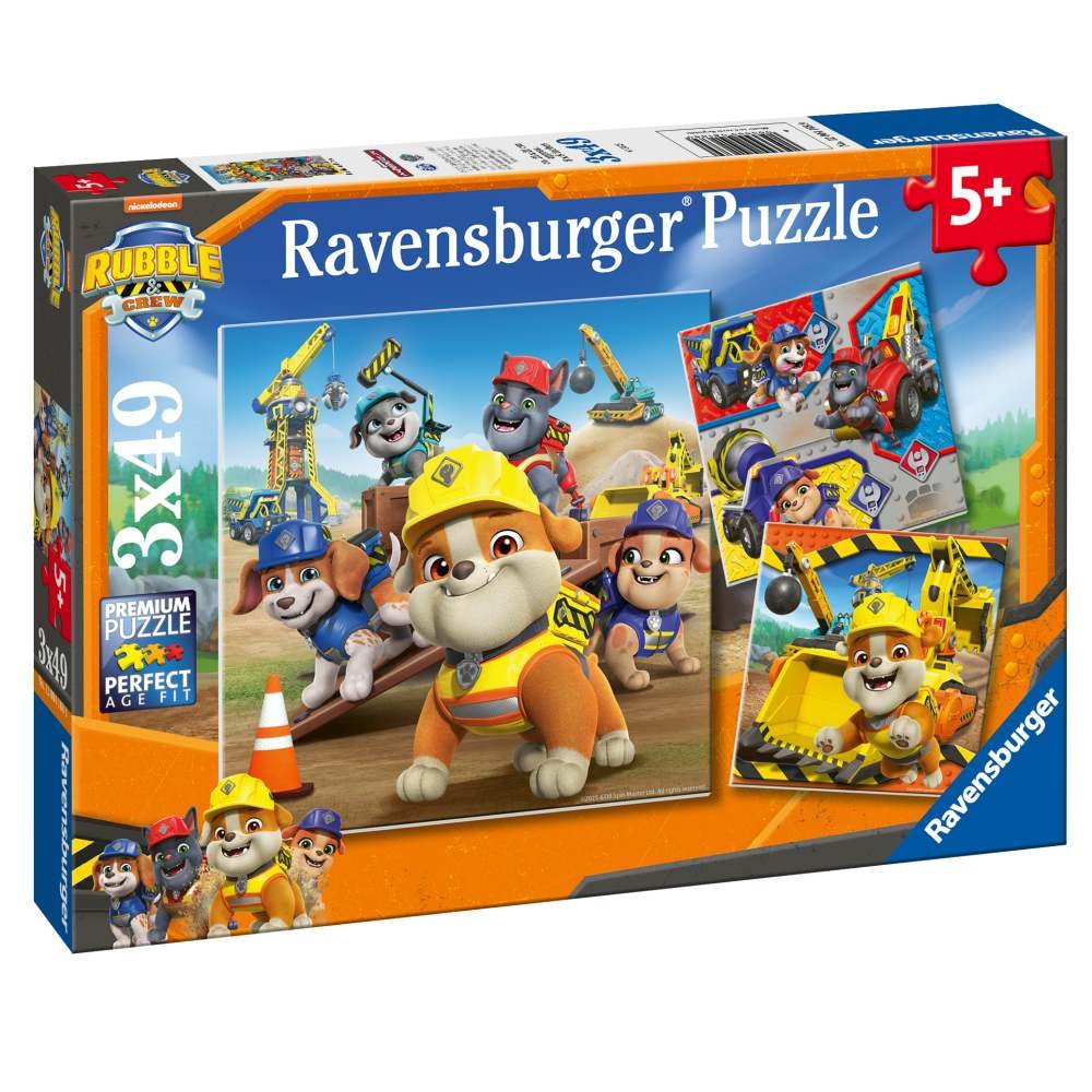 Puzzle 3x49 Piese Ravensburger - Rubble Si Echipa Lui (Ravensburger-04168)