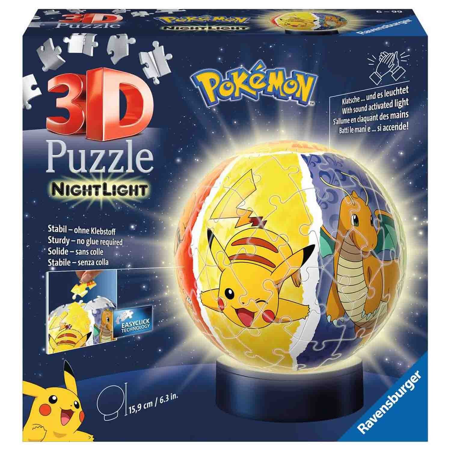 Puzzle 72 Piese 3D Cu LED Ravensburger - Pokemon (Ravensburger-11547)