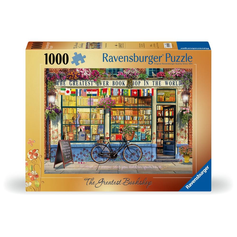 Puzzle 1000 Piese Ravensburger - Librarie Grozava (Ravensburger-00059)