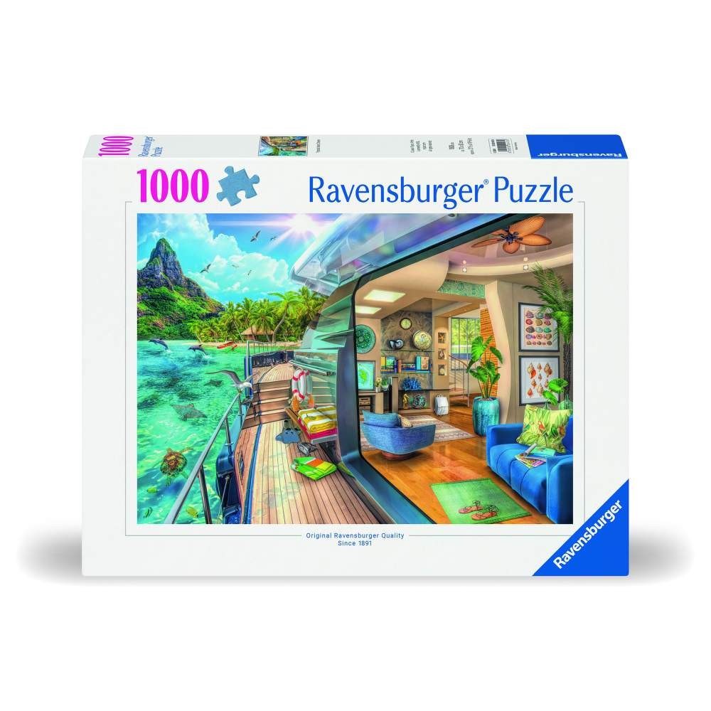 Puzzle 1000 Piese Ravensburger - Vapor Pe Insula Tropicala (Ravensburger-00413)